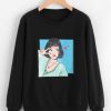 Girl Print Sweatshirt ZNF08