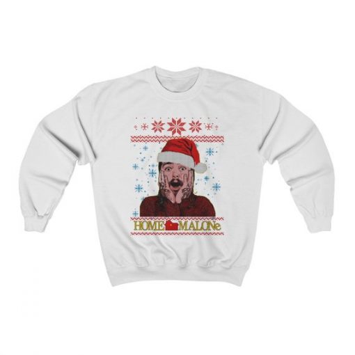 Home Malone Funny Post Malone Ugly Christmas Sweatshirt ZNF08