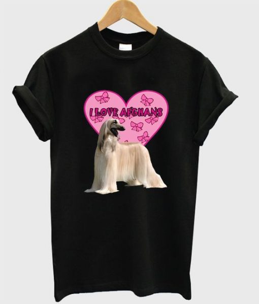 I Love Afghans Dog T shirt ZNF08