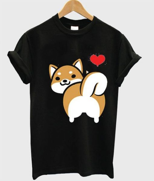 I love Shiba Butt T-Shirt ZNF08