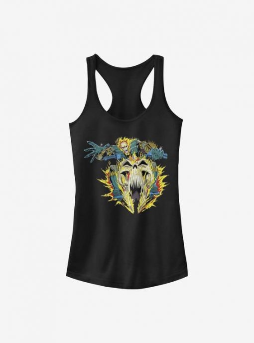 Marvel Ghost Rider Flames Girls Tank ZNF08