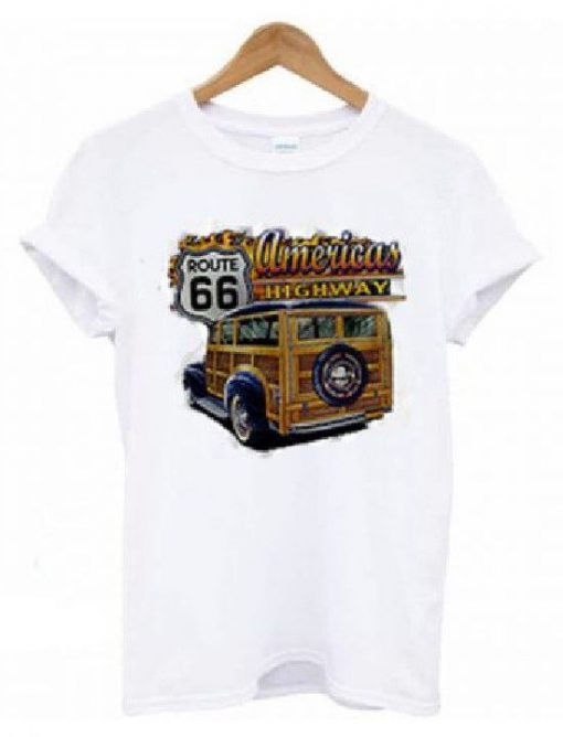 Route 66 Americas Highway T-shirt ZNF08