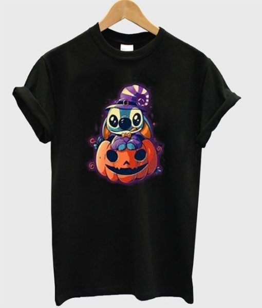 Stitch and pumpkin t-shirt ZNF08