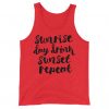 Sunrise Day Drink Sunset Repeat Womens Unisex Tank Top ZNF08