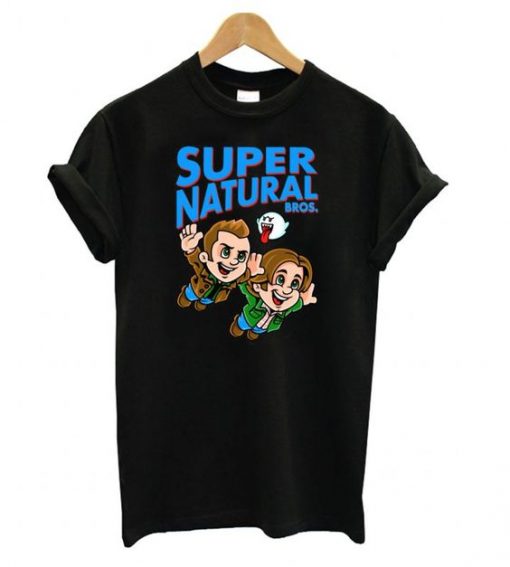 Super Natural Bros Black T shirt ZNF08