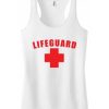 White Womens Lifeguard Racerback Tank Top ZNF08