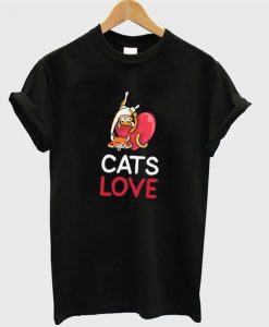 cats love t-shirt ZNF08