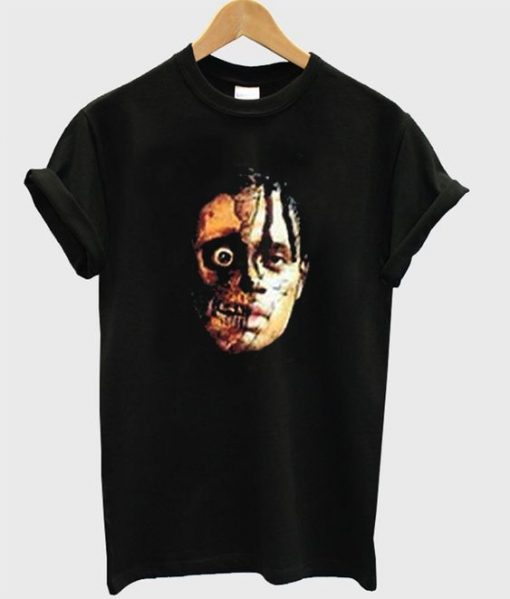 half skull face t-shirt ZNF08