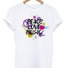 peace love music T-shirt ZNF08