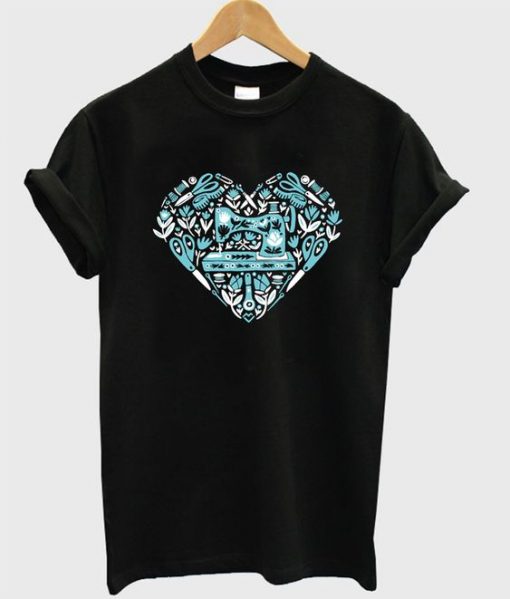 sewing heart t-shirt ZNF08