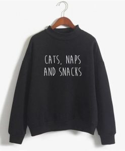 Cats Naps And Snacks Women's Long Sleeve Sweatshirt ZNF08