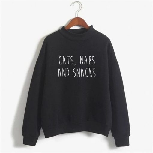 Cats Naps And Snacks Women's Long Sleeve Sweatshirt ZNF08