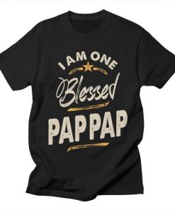 Mens I Am One Blessed PapPap Father Grandpa TSHIRT ZNF08