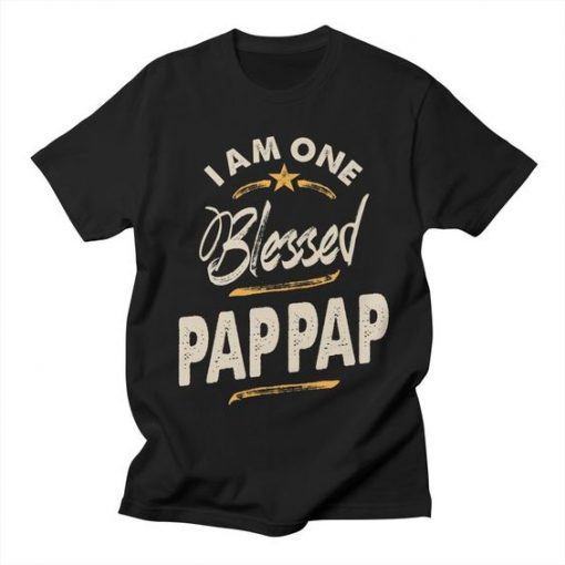 Mens I Am One Blessed PapPap Father Grandpa TSHIRT ZNF08