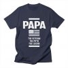Mens Papa The Veteran The Myth The Legend T-shirt ZNF08