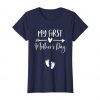 Womens My First Mothers Day Pregnancy Announcement Shirts ZNF08