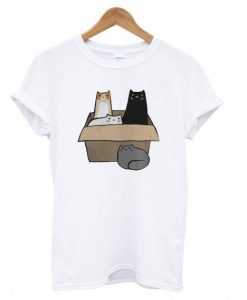 4 Cats in a Box T shirt ZNF08