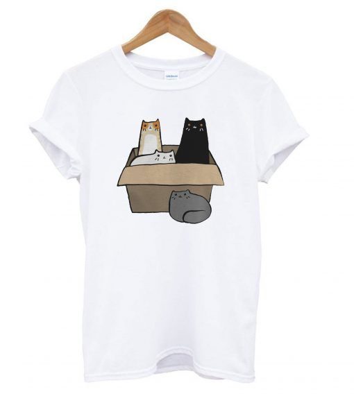 4 Cats in a Box T shirt ZNF08