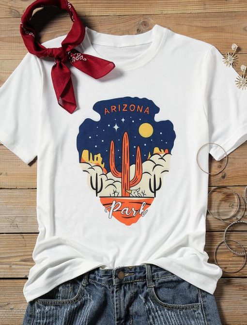 Arizona Cactus Park T-Shirt Tee ZNF08