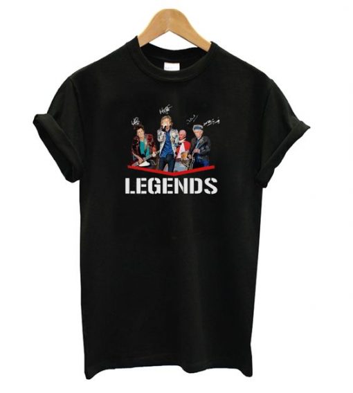 Awesome The Rolling Stones Legends Signatures T shirt ZNF08