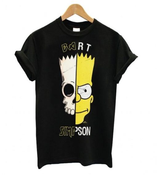 Bart Simpson Skull Print T shirt ZNF08