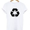 Black Recycling Symbol T Shirt ZNF08