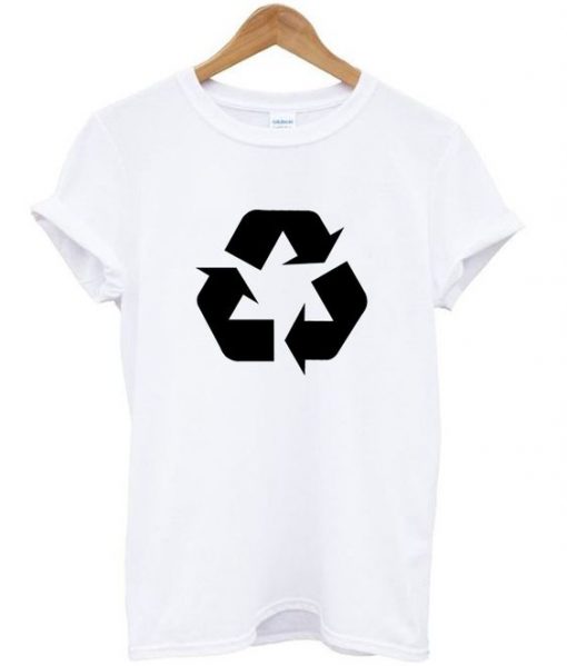 Black Recycling Symbol T Shirt ZNF08