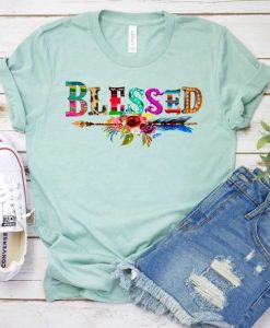 Blessed Serape and Leopard Tee ZNF08