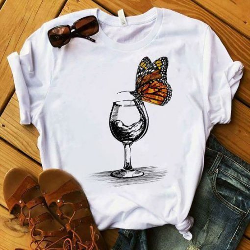 Butterfly On The Glass T Shirt ZNF08