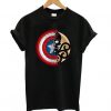 Captain America Harajuku Spider Skull T shirt ZNF08