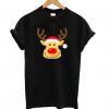 Cheeky Smile Rudolph Red Nose Reindeer T shirt ZNF08