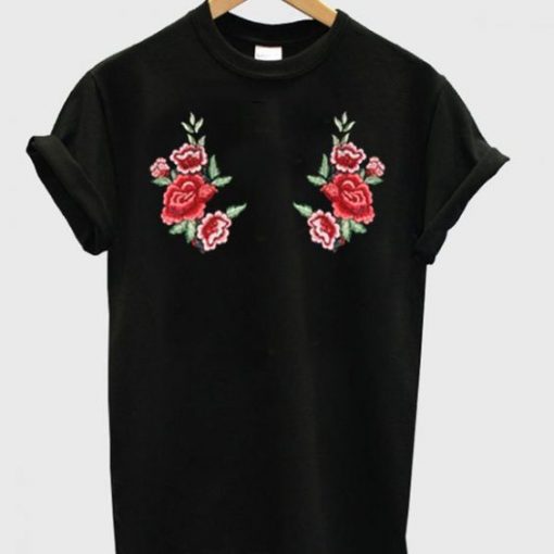 black floral tshirt ZNF08