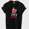 cats love t-shirt ZNF08