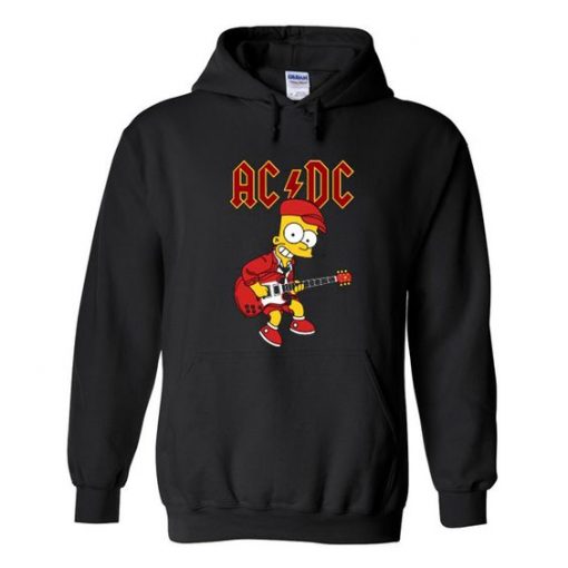 ACDC simpson playing guitar hoodie ZNF08