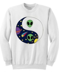 Alien Yin Yang Sweatshirt ZNF08