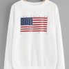 American Flag Print Sweatshirt ZNF08