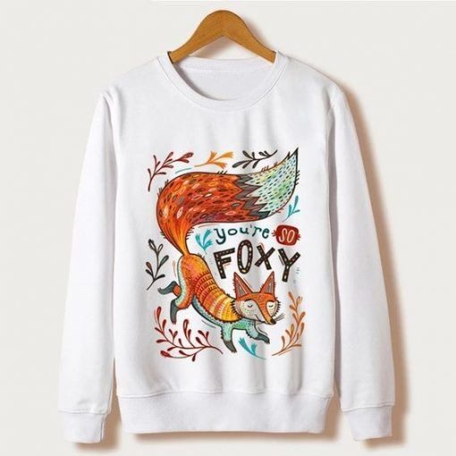 Animal Fox Print Sweatshirt ZNF08