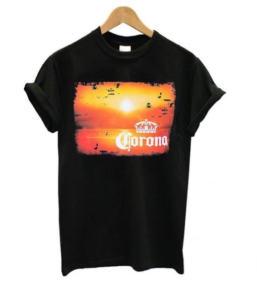 Corona Extra Men’s Navy Blue Sunset T shirt ZNF08