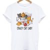 Grazy Cat Lady Cute Cats T-shirt ZNF8