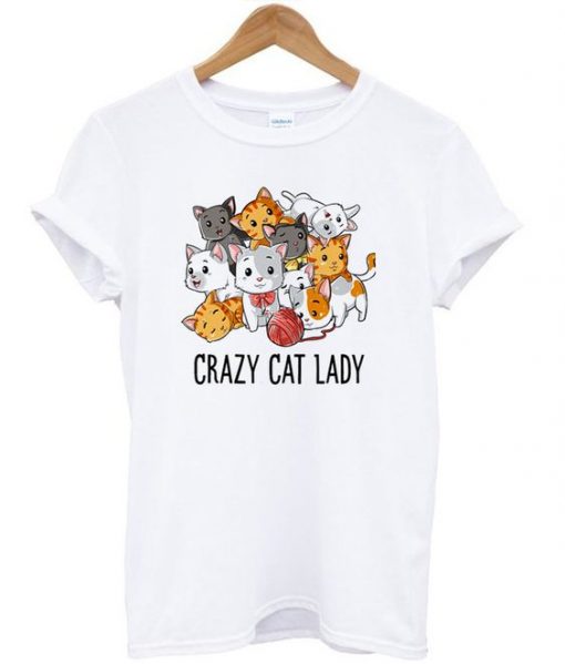 Grazy Cat Lady Cute Cats T-shirt ZNF8