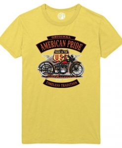 American Pride Timeless Tradition Motorcycle Printed T-Shirt