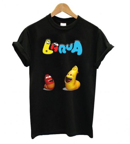 LArva Cartoon Black T shirt