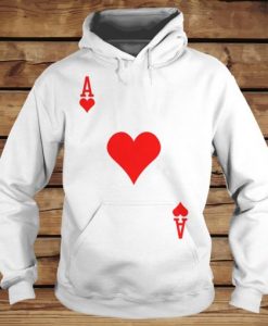 Ace of hearts playing card Hoodie