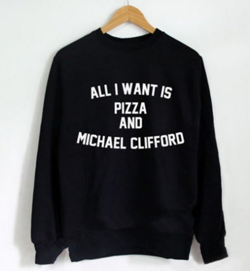 All I Want Is Pizza And Michael Clifford 5SOS Sweatshirt