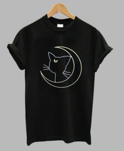 Cat And Moon T Shirt