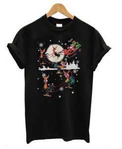 Christmas chicken hei hei and Santa Claus Guys T shirt