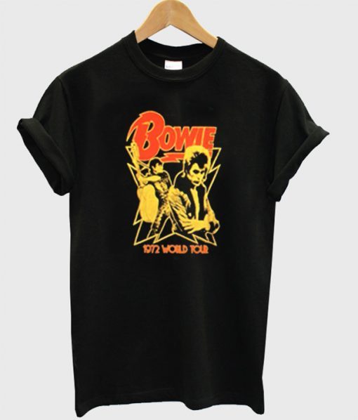 David Bowie 1972 World Tour T shirt 510x598