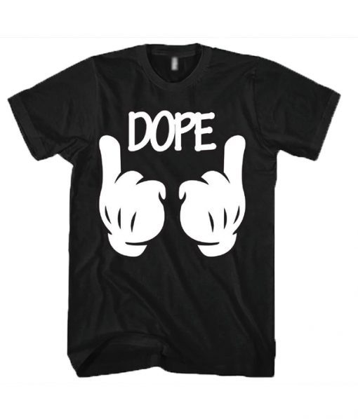 Dope Mickey Hand Graphic T-Shirt