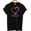 Faith Hope Love Pink Butterfly Heart Breast Cancer Awareness T shirt