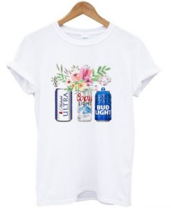 Flower Michelob Ultra Coors Light Bud Light Beer T-Shirt